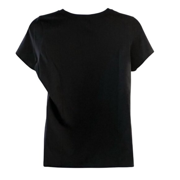 Damsel In Defense Black T-Shirt XXL Womens Crew Neck Cotton Blend - Picture 2 of 4